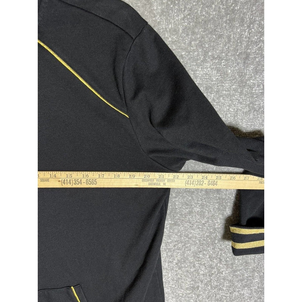 Quacker Factory Rhinestone Grommet Gold Trim Full Zip Jacket Women Large Pockets - Picture 14 of 15